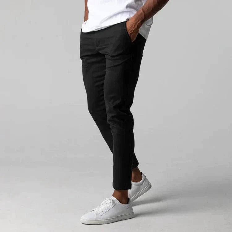 Luvik | Miesten Stretch Chinohousut Mukavat Slim Fit Chinohousut Joustavalla Vyötäröllä