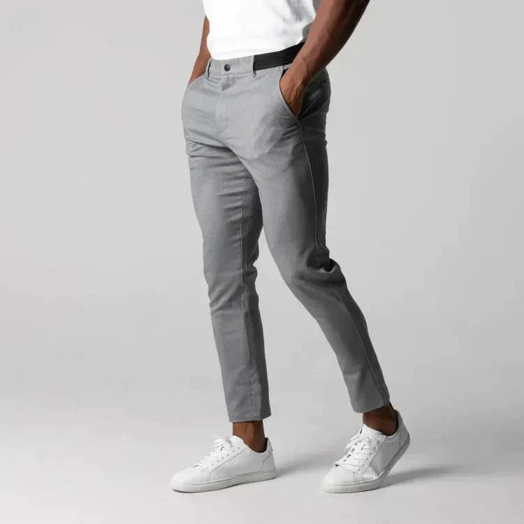 Luvik | Miesten Stretch Chinohousut Mukavat Slim Fit Chinohousut Joustavalla Vyötäröllä