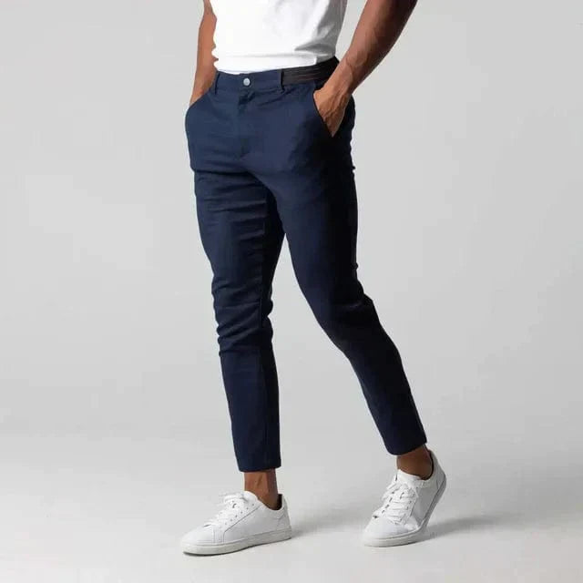 Luvik | Miesten Stretch Chinohousut Mukavat Slim Fit Chinohousut Joustavalla Vyötäröllä