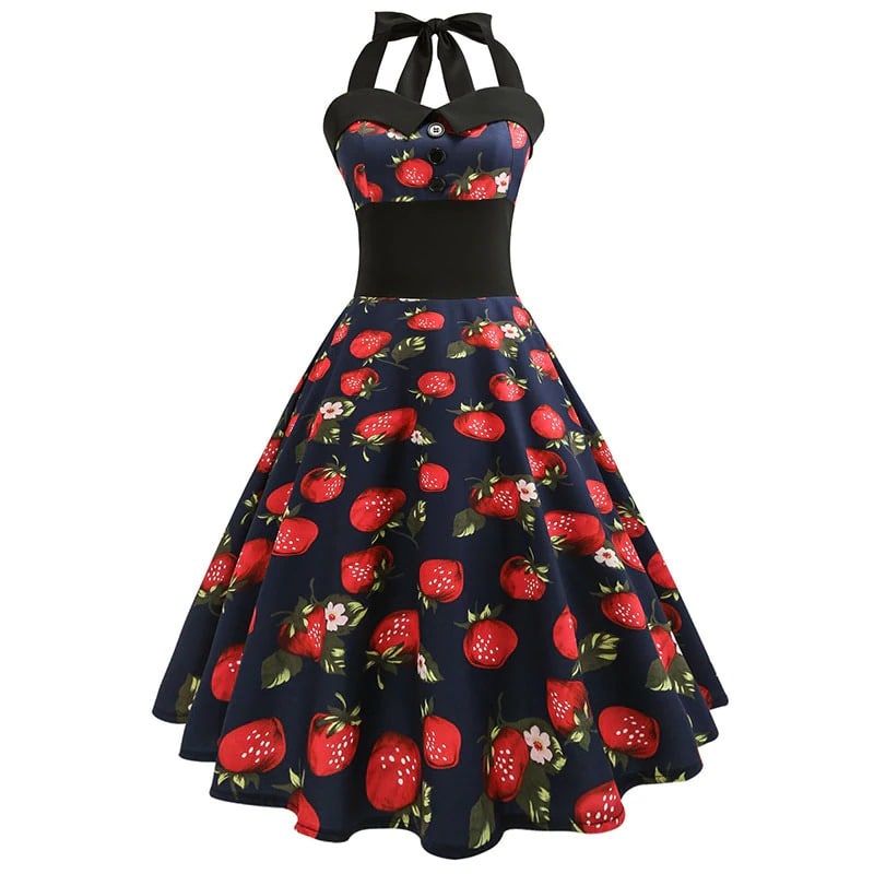 Luvik | Vintage mekko - Pin-Up Mansikat