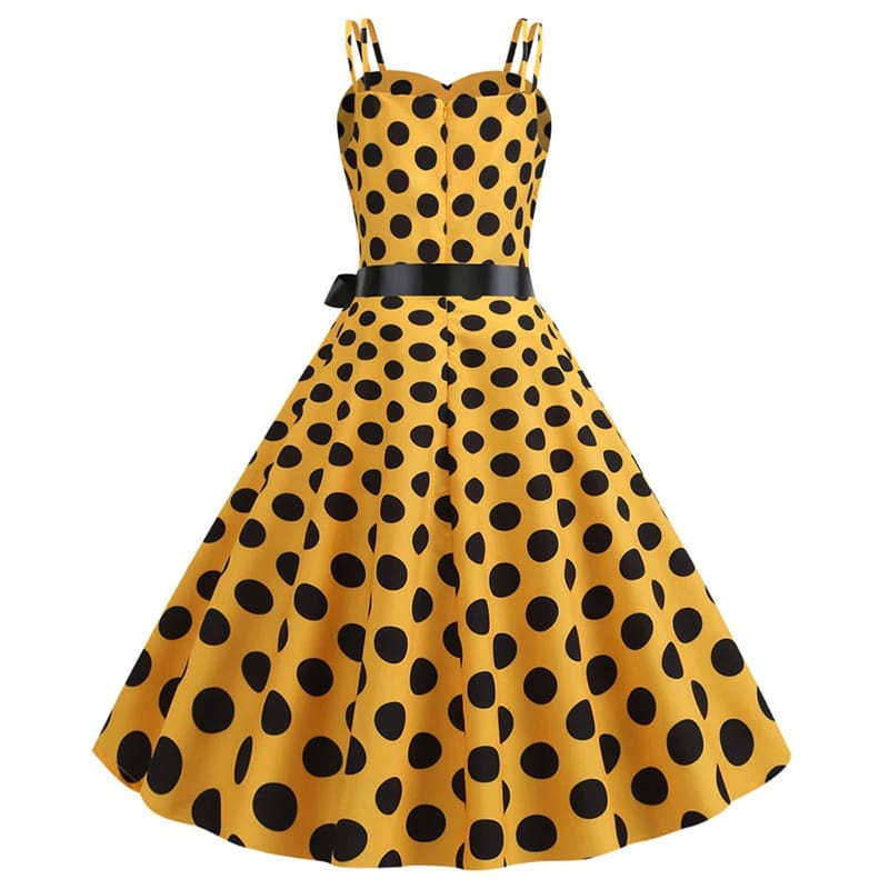 Luvik | Vintage Mekko - Rockabilly Keltainen Piste
