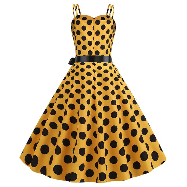 Luvik | Vintage Mekko - Rockabilly Keltainen Piste