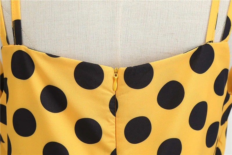 Luvik | Vintage Mekko - Rockabilly Keltainen Piste
