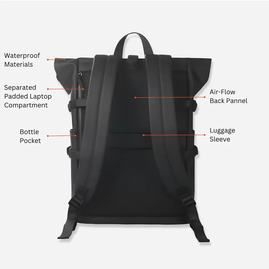 Rolltop Ryggsekk | Slank og funksjonell | Luvikno