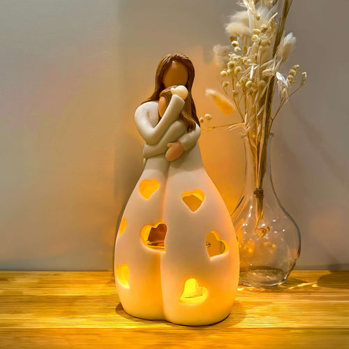 Bordlampe Romantisk Harpiks Varm Hjerte Lys Luvikno