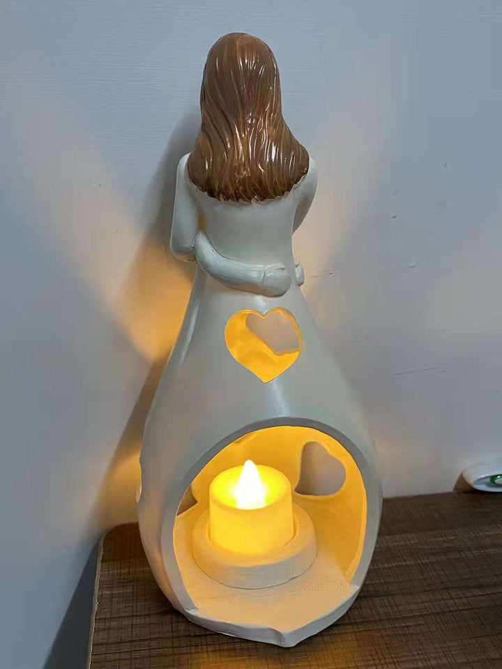 Bordlampe Romantisk Harpiks Varm Hjerte Lys Luvikno