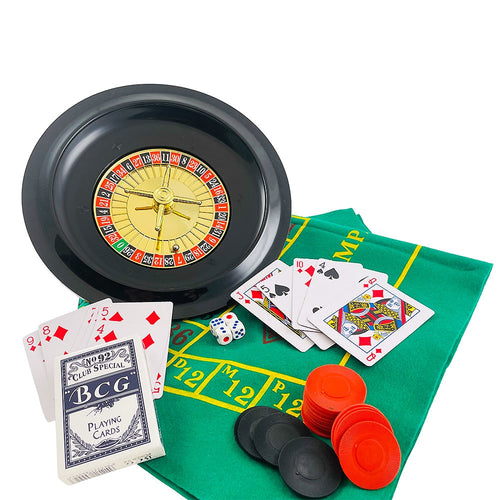 5-i-1-Casino spillpakke (Roulette, Poker, Blackjack, Craps, Poker, terninger) | Luvikno