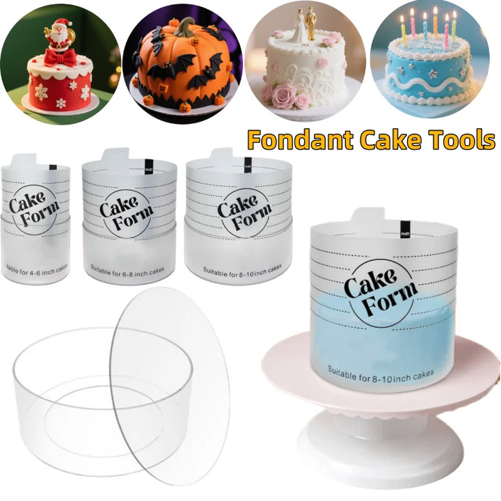 Rund Justerbar Kake Ringform Akril Sirkel Baking Kake Ring | Luvikno