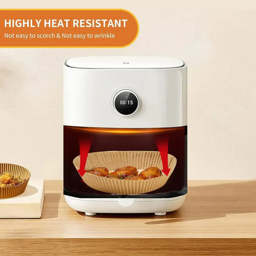 Rund Air Fryer Papp Engangs Non-Stick Bakepapir Mikrobølgeovn | Luvikno