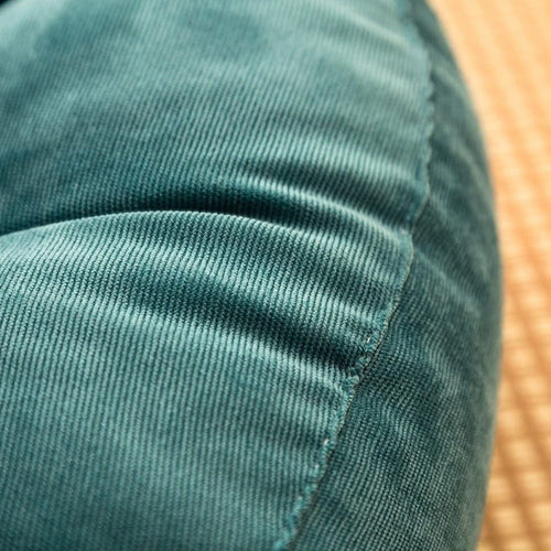 Rund Corduroy Solid Tuftet Tykke Pute for Komfort | Luvikno