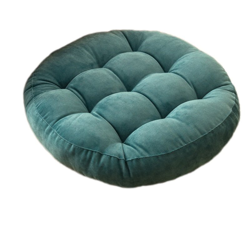 Rund Corduroy Solid Tuftet Tykke Pute for Komfort | Luvikno