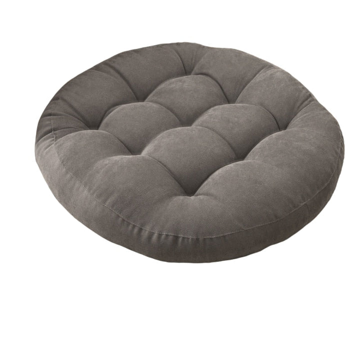 Rund Corduroy Solid Tuftet Tykke Pute for Komfort | Luvikno