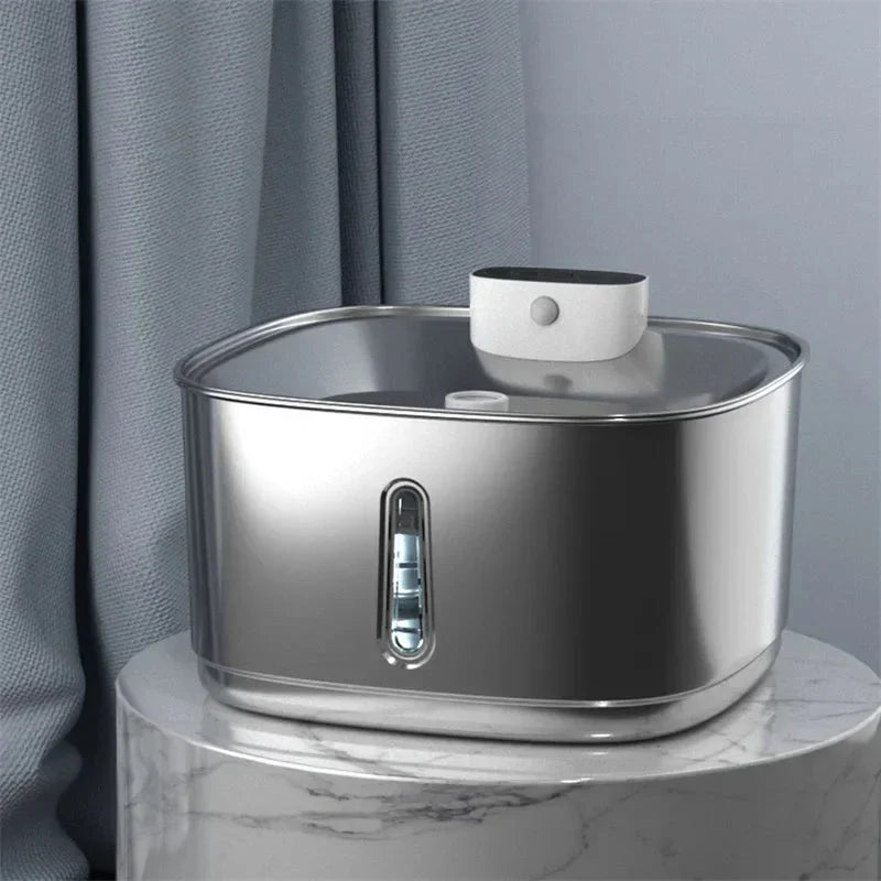 Smart Drikkefontene for Katter og Hunder – 3.2L Rustfritt Stål med Filter | Luvikno