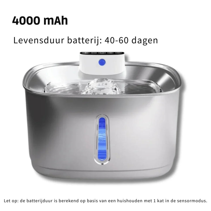 Smart Drikkefontene for Katter og Hunder – 3.2L Rustfritt Stål med Filter | Luvikno