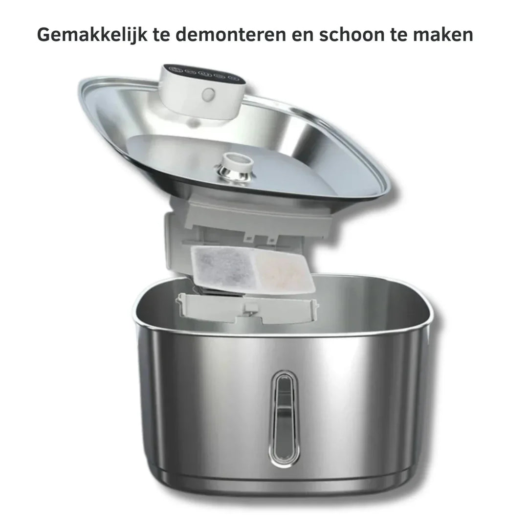 Smart Drikkefontene for Katter og Hunder – 3.2L Rustfritt Stål med Filter | Luvikno