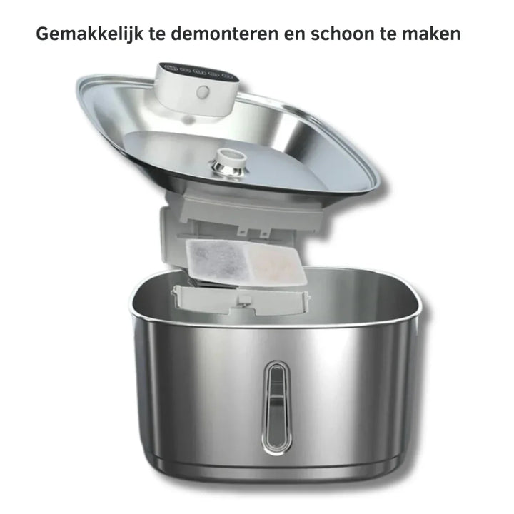 Smart Drikkefontene for Katter og Hunder – 3.2L Rustfritt Stål med Filter | Luvikno