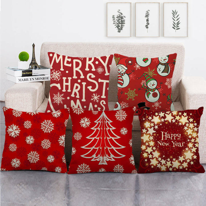 18" Cojines Merry Xmas Sofa Pute Deksel Tilbehør Hjem Sofa Dekor Putehylse Luvikno