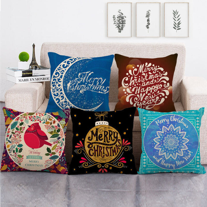 18" Cojines Merry Xmas Sofa Pute Deksel Tilbehør Hjem Sofa Dekor Putehylse Luvikno
