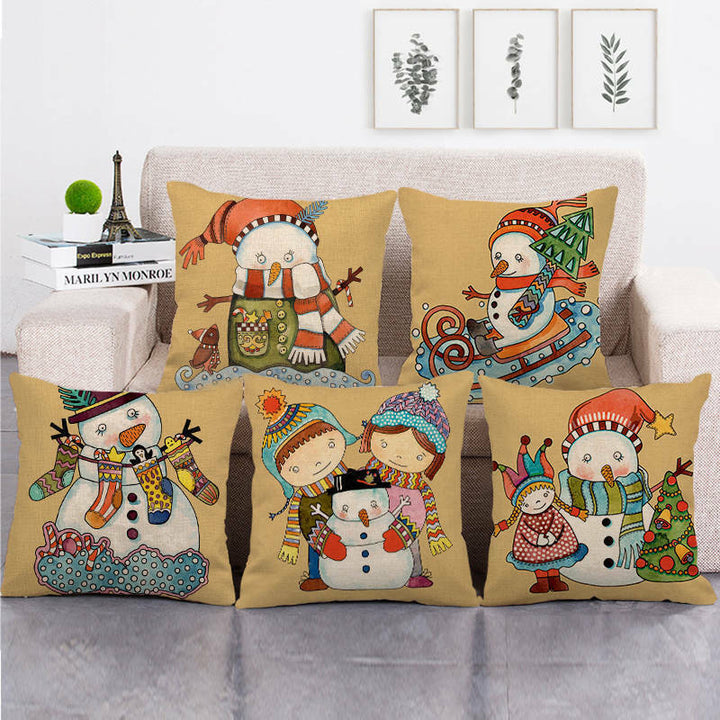 18" Cojines Merry Xmas Sofa Pute Deksel Tilbehør Hjem Sofa Dekor Putehylse Luvikno