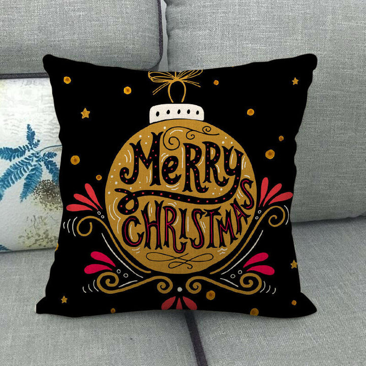 18" Cojines Merry Xmas Sofa Pute Deksel Tilbehør Hjem Sofa Dekor Putehylse Luvikno