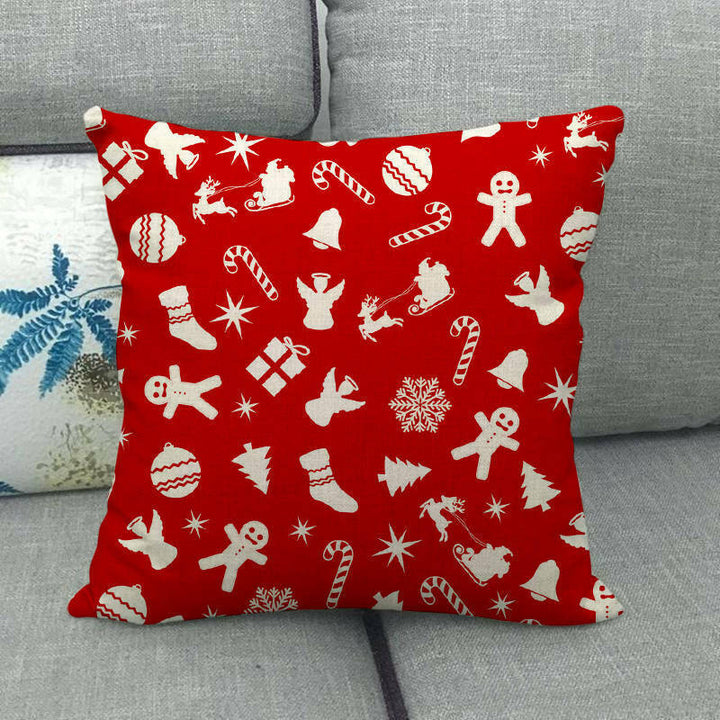18" Cojines Merry Xmas Sofa Pute Deksel Tilbehør Hjem Sofa Dekor Putehylse Luvikno