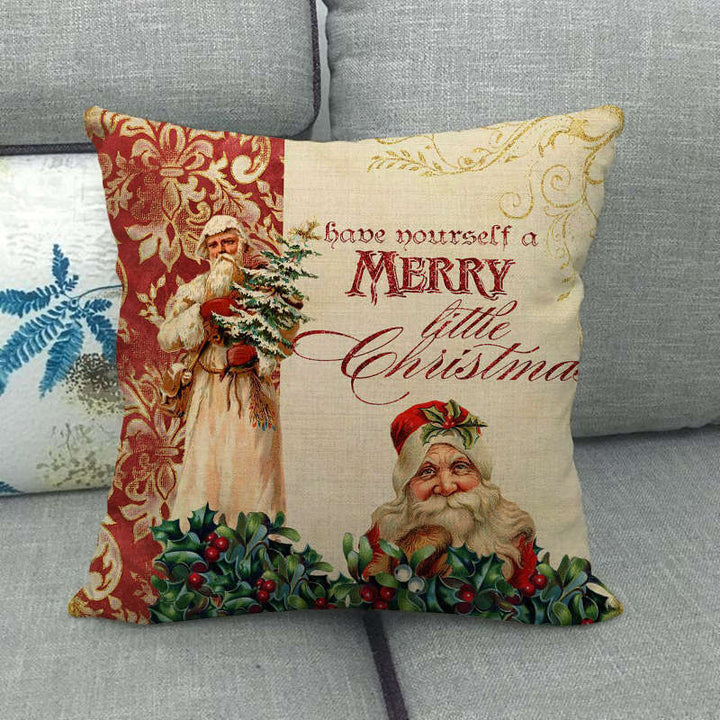 18" Cojines Merry Xmas Sofa Pute Deksel Tilbehør Hjem Sofa Dekor Putehylse Luvikno