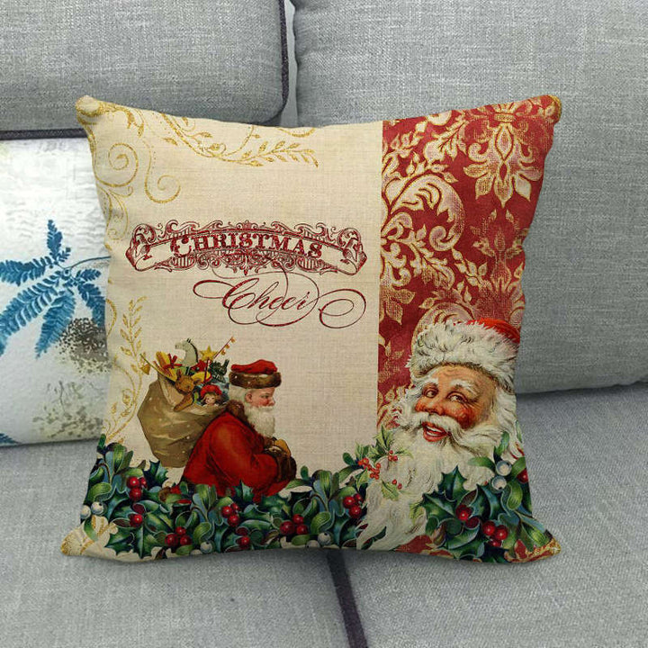 18" Cojines Merry Xmas Sofa Pute Deksel Tilbehør Hjem Sofa Dekor Putehylse Luvikno