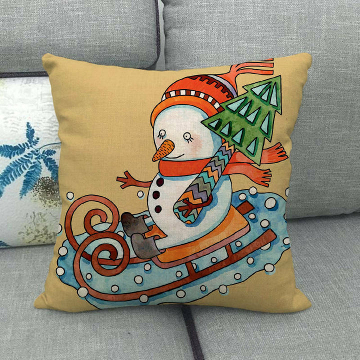 18" Cojines Merry Xmas Sofa Pute Deksel Tilbehør Hjem Sofa Dekor Putehylse Luvikno