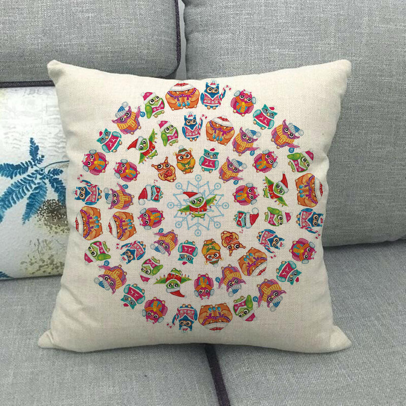 18" Cojines Merry Xmas Sofa Pute Deksel Tilbehør Hjem Sofa Dekor Putehylse Luvikno