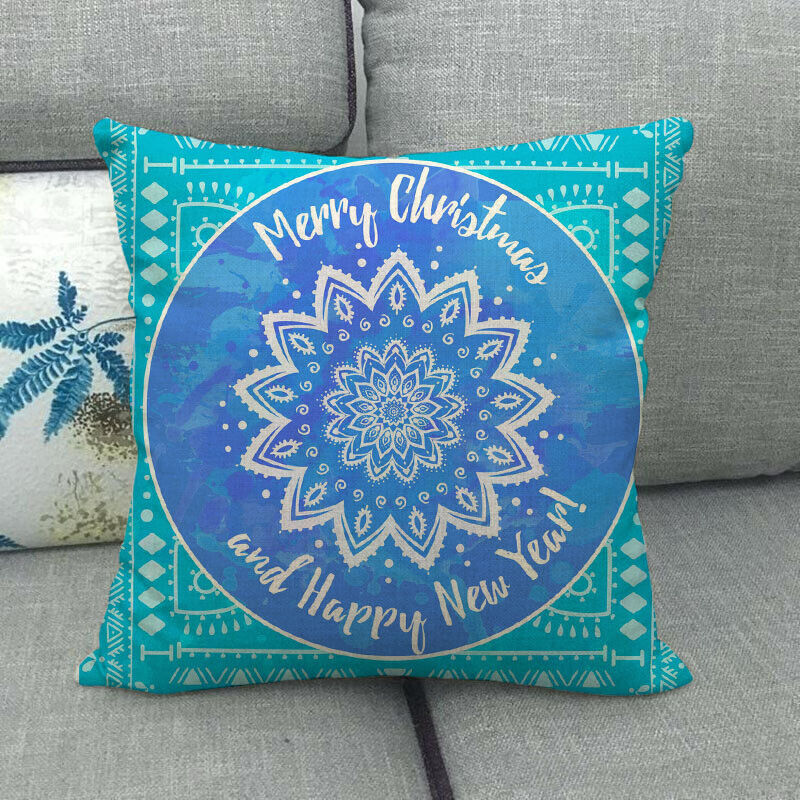18" Cojines Merry Xmas Sofa Pute Deksel Tilbehør Hjem Sofa Dekor Putehylse Luvikno