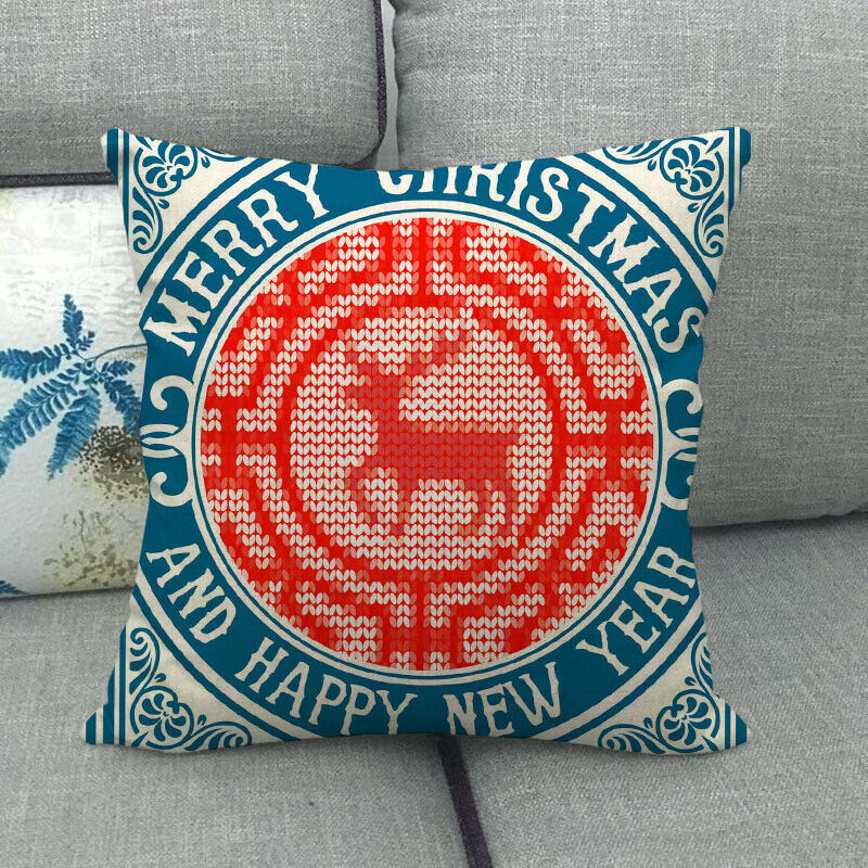 18" Cojines Merry Xmas Sofa Pute Deksel Tilbehør Hjem Sofa Dekor Putehylse Luvikno