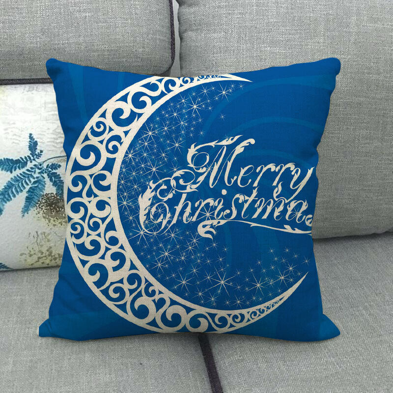 18" Cojines Merry Xmas Sofa Pute Deksel Tilbehør Hjem Sofa Dekor Putehylse Luvikno