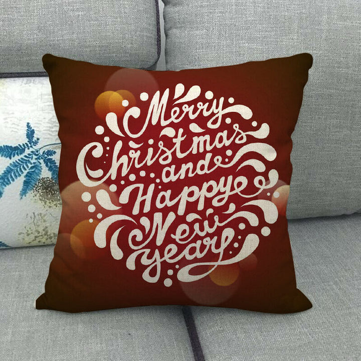 18" Cojines Merry Xmas Sofa Pute Deksel Tilbehør Hjem Sofa Dekor Putehylse Luvikno
