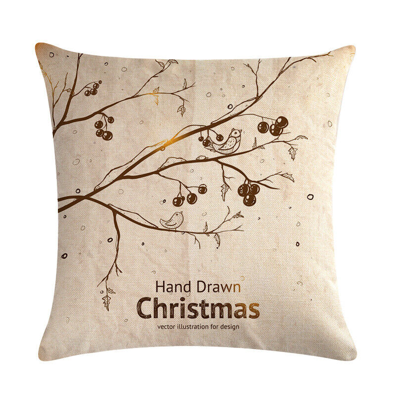 18" Cojines Merry Xmas Sofa Pute Deksel Tilbehør Hjem Sofa Dekor Putehylse Luvikno
