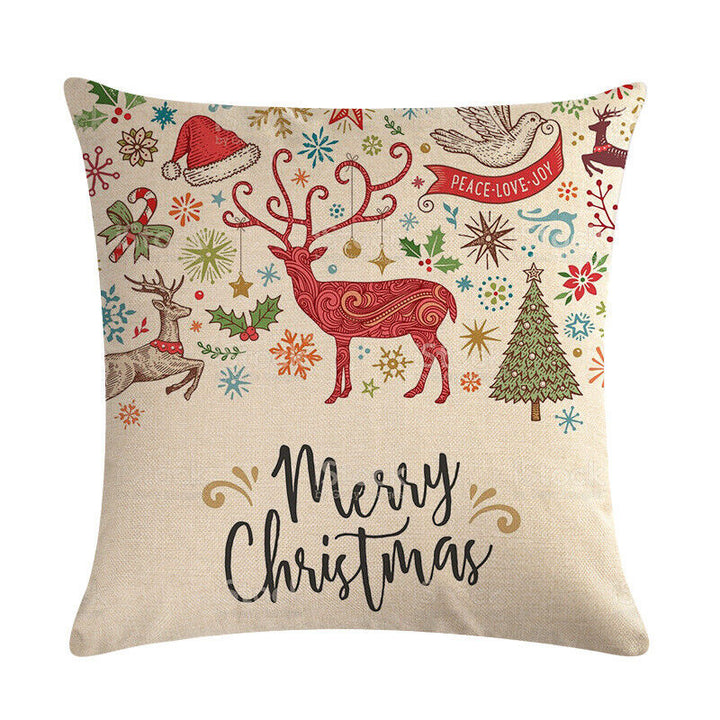 18" Cojines Merry Xmas Sofa Pute Deksel Tilbehør Hjem Sofa Dekor Putehylse Luvikno