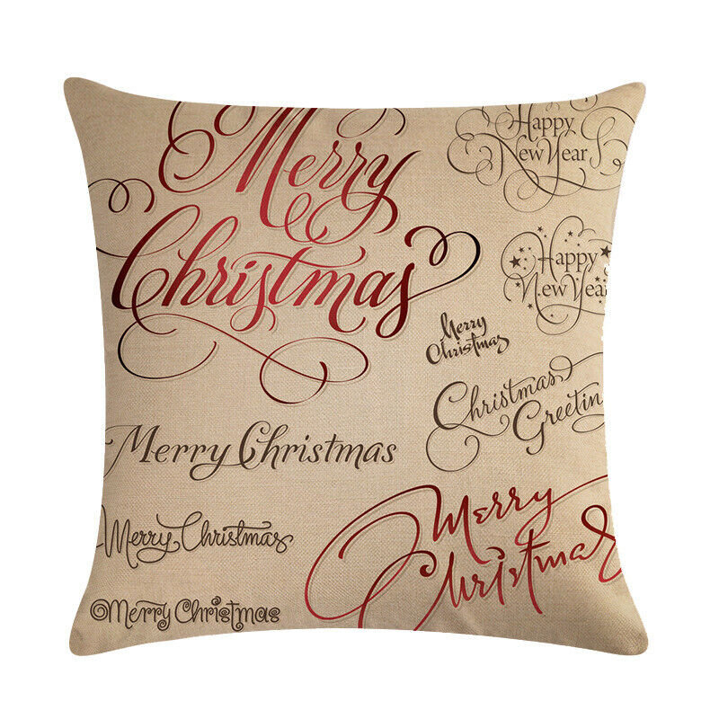 18" Cojines Merry Xmas Sofa Pute Deksel Tilbehør Hjem Sofa Dekor Putehylse Luvikno