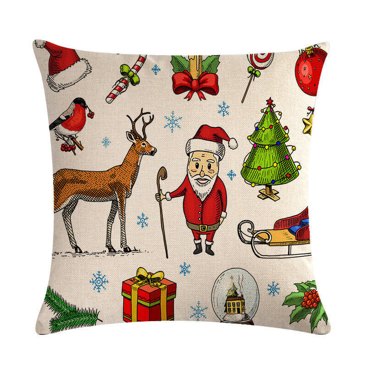 18" Cojines Merry Xmas Sofa Pute Deksel Tilbehør Hjem Sofa Dekor Putehylse Luvikno