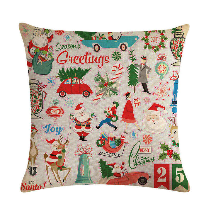 18" Cojines Merry Xmas Sofa Pute Deksel Tilbehør Hjem Sofa Dekor Putehylse Luvikno