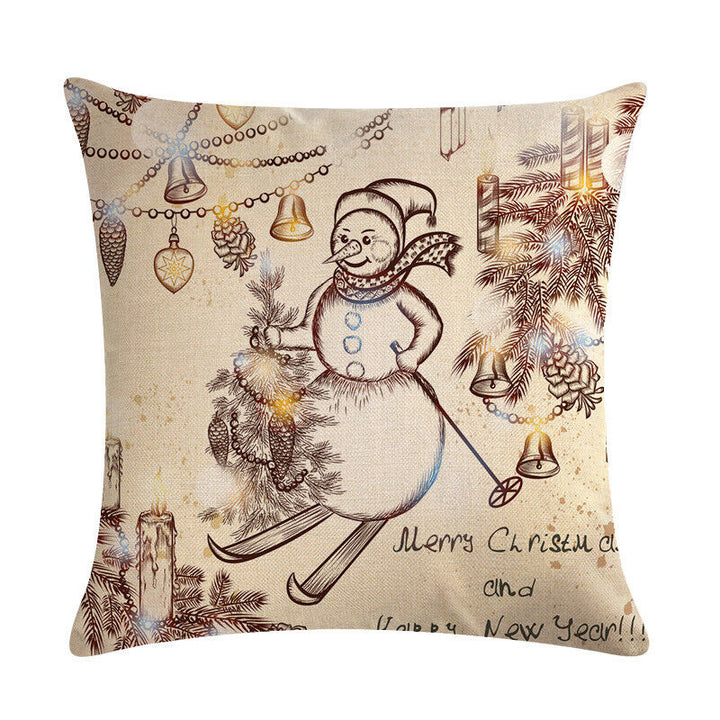 18" Cojines Merry Xmas Sofa Pute Deksel Tilbehør Hjem Sofa Dekor Putehylse Luvikno