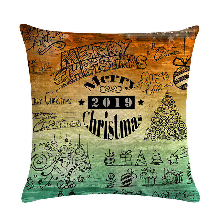 18" Cojines Merry Xmas Sofa Pute Deksel Tilbehør Hjem Sofa Dekor Putehylse Luvikno