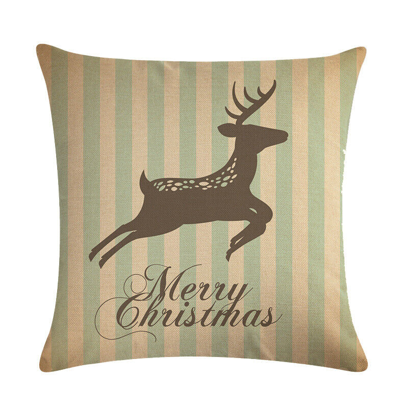 18" Cojines Merry Xmas Sofa Pute Deksel Tilbehør Hjem Sofa Dekor Putehylse Luvikno