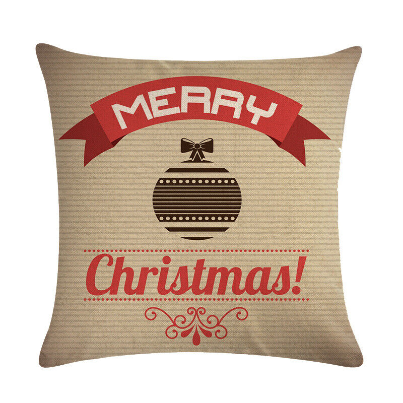 18" Cojines Merry Xmas Sofa Pute Deksel Tilbehør Hjem Sofa Dekor Putehylse Luvikno