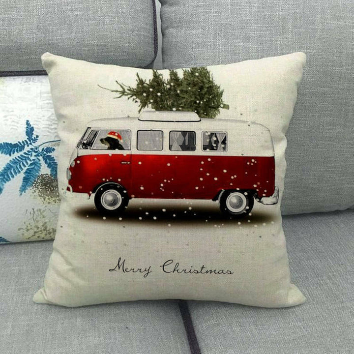 18" Cojines Merry Xmas Sofa Pute Deksel Tilbehør Hjem Sofa Dekor Putehylse Luvikno