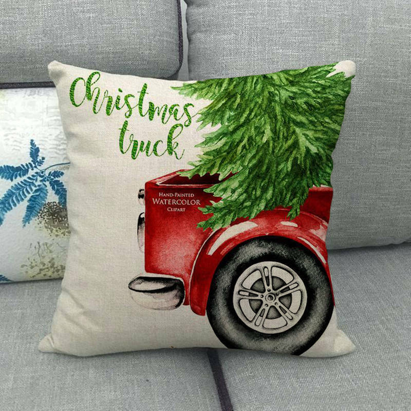 18" Cojines Merry Xmas Sofa Pute Deksel Tilbehør Hjem Sofa Dekor Putehylse Luvikno