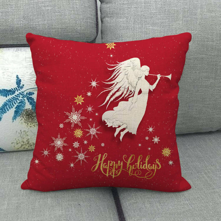 18" Cojines Merry Xmas Sofa Pute Deksel Tilbehør Hjem Sofa Dekor Putehylse Luvikno