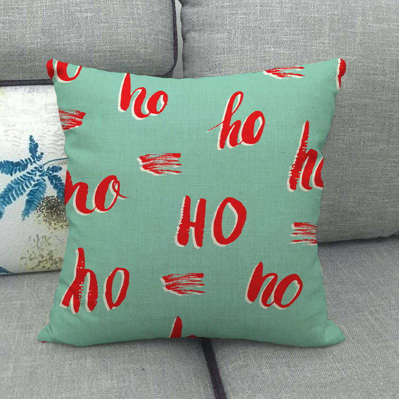 18" Cojines Merry Xmas Sofa Pute Deksel Tilbehør Hjem Sofa Dekor Putehylse Luvikno