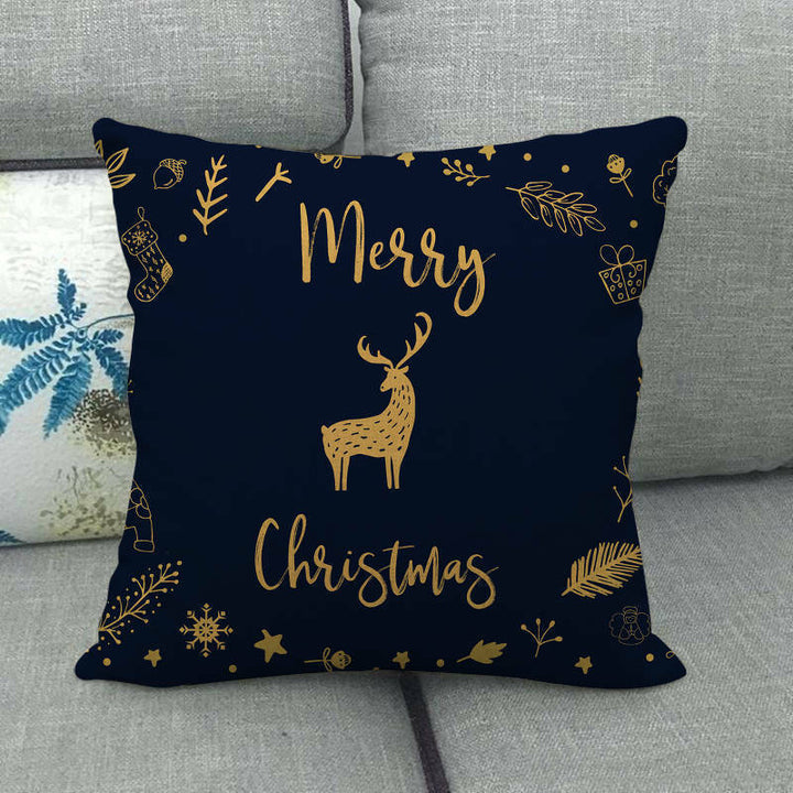 18" Cojines Merry Xmas Sofa Pute Deksel Tilbehør Hjem Sofa Dekor Putehylse Luvikno