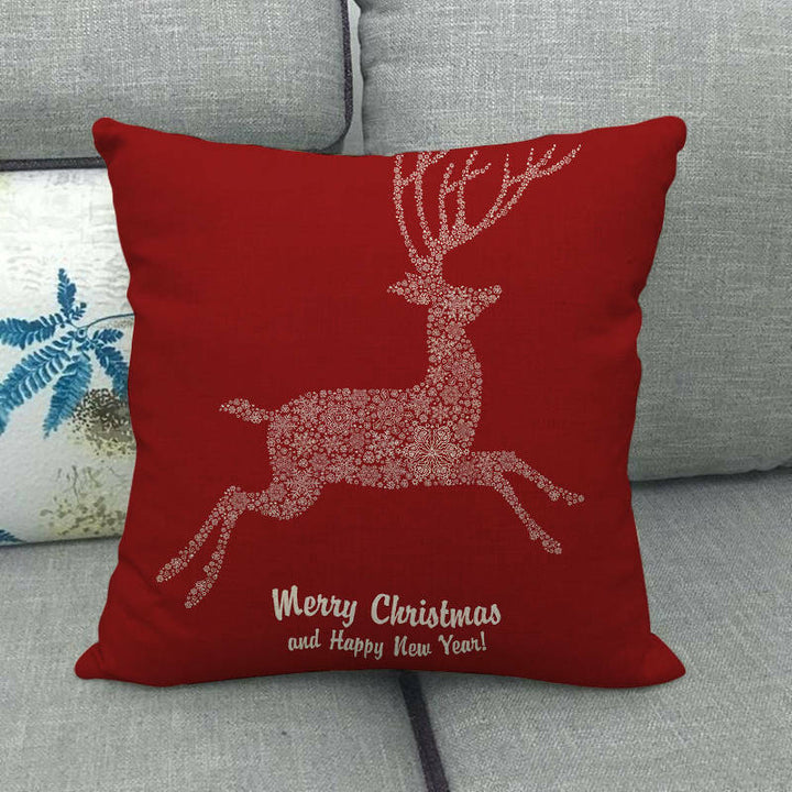 18" Cojines Merry Xmas Sofa Pute Deksel Tilbehør Hjem Sofa Dekor Putehylse Luvikno