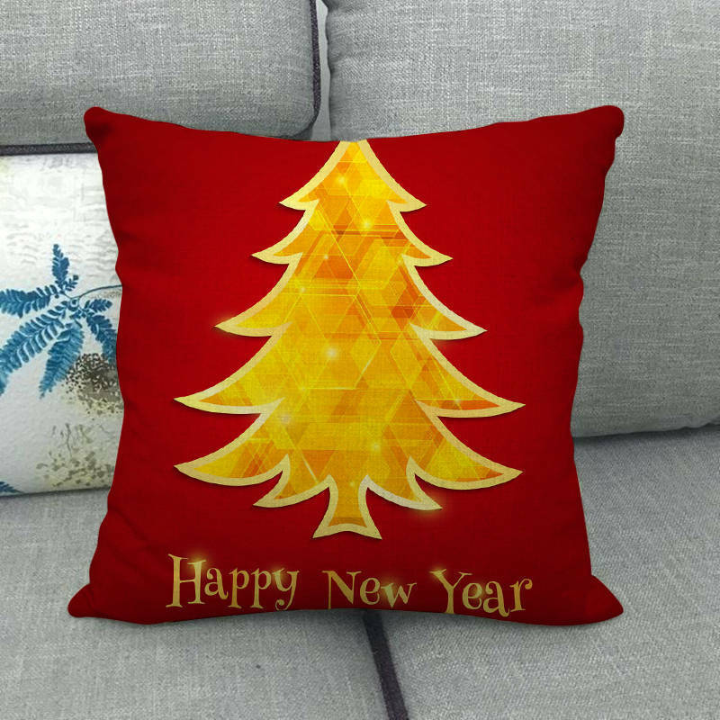 18" Cojines Merry Xmas Sofa Pute Deksel Tilbehør Hjem Sofa Dekor Putehylse Luvikno