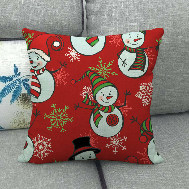18" Cojines Merry Xmas Sofa Pute Deksel Tilbehør Hjem Sofa Dekor Putehylse Luvikno